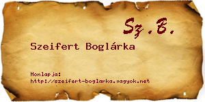 Szeifert Boglárka névjegykártya