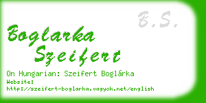 boglarka szeifert business card